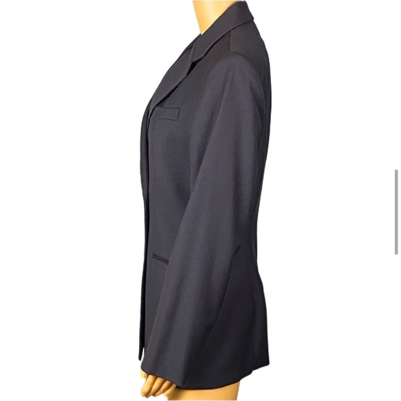 EVAN PICONE Vintage dark grey/black 100% Wool double-breasted blazer. Size 8.EUC - Picture 4 of 8